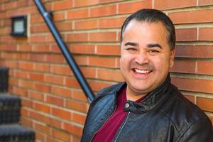 Headshot Portrait of Handsom Hispanic Man photo