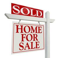 Sold Home For Sale Real Estate Sign photo