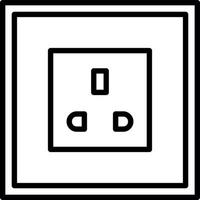 Power Socket Vector Icon Design