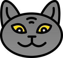 diseño de icono de vector de gato