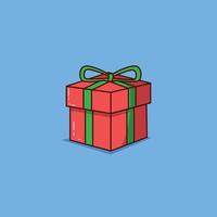 christmas gift flat vector illustration