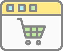 Online shopping Vector Icon Design