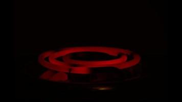 elektrisk spis röd spiral uppvärmningen upp video