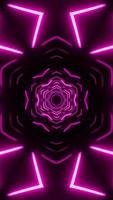 Vj Loop Purple Neon kaleidoscope. Vertical looped video