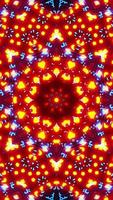 Animated wave moving structure of blue cubes with glare and radiance. Vertical looped Kaleidoscope video