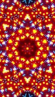 Animated wave moving structure of blue cubes with glare and radiance. Vertical looped Kaleidoscope video