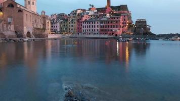 Vernazza Cinque in Terre, Liguria Italy. Time lapse at Sunset video