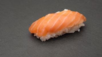 Sushi nigiri salmon Japanese food video