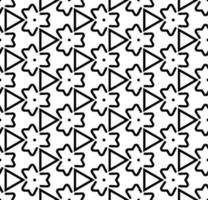 Black and white seamless abstract pattern. Background and backdrop. Grayscale ornamental design. Mosaic ornaments. Vector graphic illustration.