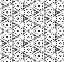 Black and white seamless abstract pattern. Background and backdrop. Grayscale ornamental design. Mosaic ornaments. Vector graphic illustration.