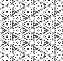 Black and white seamless abstract pattern. Background and backdrop. Grayscale ornamental design. Mosaic ornaments. Vector graphic illustration.