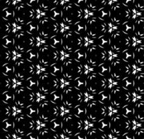 Black and white seamless abstract pattern. Background and backdrop. Grayscale ornamental design. Mosaic ornaments. Vector graphic illustration.