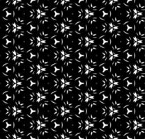 Black and white seamless abstract pattern. Background and backdrop. Grayscale ornamental design. Mosaic ornaments. Vector graphic illustration.