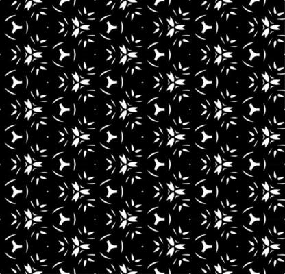 Black and white seamless abstract pattern. Background and backdrop. Grayscale ornamental design. Mosaic ornaments. Vector graphic illustration.
