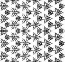 Black and white seamless abstract pattern. Background and backdrop. Grayscale ornamental design. Mosaic ornaments. Vector graphic illustration.