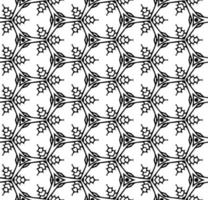 Black and white seamless abstract pattern. Background and backdrop. Grayscale ornamental design. Mosaic ornaments. Vector graphic illustration.