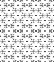 Black and white seamless abstract pattern. Background and backdrop. Grayscale ornamental design. vector