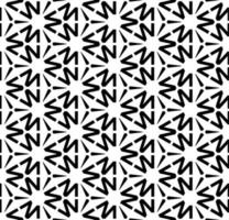 Black and white seamless abstract pattern. Background and backdrop. Grayscale ornamental design. Mosaic ornaments. Vector graphic illustration.
