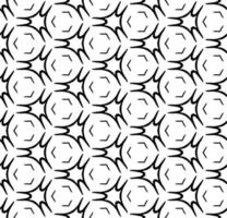 Black and white seamless abstract pattern. Background and backdrop. Grayscale ornamental design. Mosaic ornaments. Vector graphic illustration.