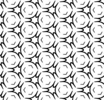 Black and white seamless abstract pattern. Background and backdrop. Grayscale ornamental design. Mosaic ornaments. Vector graphic illustration.