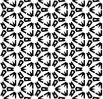 Black and white seamless abstract pattern. Background and backdrop. Grayscale ornamental design. Mosaic ornaments. Vector graphic illustration.
