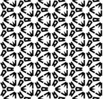 Black and white seamless abstract pattern. Background and backdrop. Grayscale ornamental design. Mosaic ornaments. Vector graphic illustration.