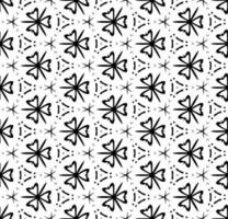 Black and white seamless abstract pattern. Background and backdrop. Grayscale ornamental design. Mosaic ornaments. Vector graphic illustration.