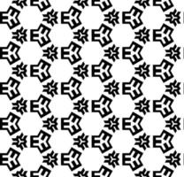 Black and white seamless abstract pattern. Background and backdrop. Grayscale ornamental design. Mosaic ornaments. Vector graphic illustration.