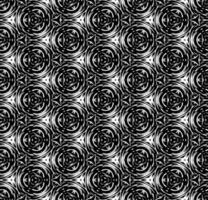 Black and white seamless abstract pattern. Background and backdrop. Grayscale ornamental design. Mosaic ornaments. Vector graphic illustration.