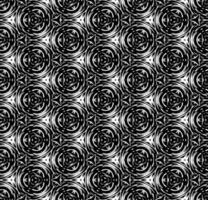 Black and white seamless abstract pattern. Background and backdrop. Grayscale ornamental design. Mosaic ornaments. Vector graphic illustration.