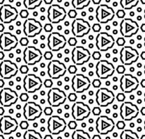 Black and white seamless abstract pattern. Background and backdrop. Grayscale ornamental design. Mosaic ornaments. Vector graphic illustration.