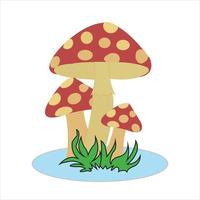 Mushroom vector art illustration