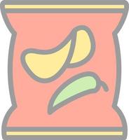 diseño de icono de vector de paquete de chips