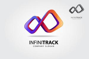 Infinity Track Vector Logo Template. This is a simple and effective Logo that can be used in any category related to infinity things. The symbol is an representation of strong infinity or the endless.