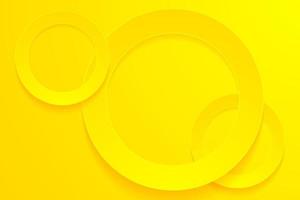 Modern yellow backgrounds. 3d circle papercut layer background. vector