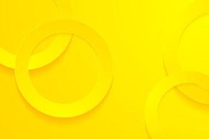 Modern yellow backgrounds. 3d circle papercut layer background. vector