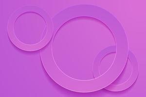 Modern orchid backgrounds. 3d circle papercut layer background. vector