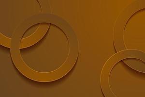 Modern brown backgrounds. 3d circle papercut layer background. vector