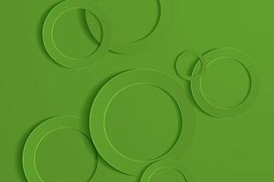 fondos modernos de color verde oliva. Fondo de capa de corte de papel de círculo 3d. vector