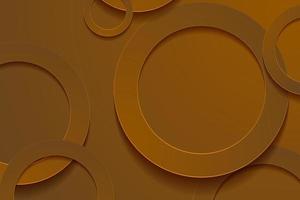 Modern brown backgrounds. 3d circle papercut layer background. vector