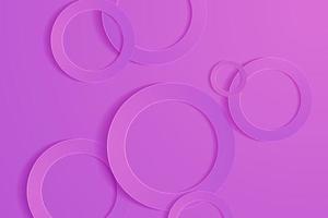 Modern orchid backgrounds. 3d circle papercut layer background. vector