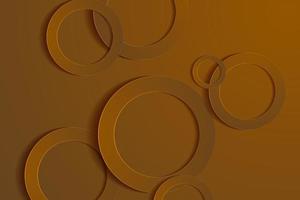 Modern brown backgrounds. 3d circle papercut layer background. vector