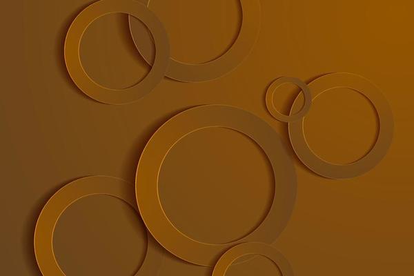Modern brown backgrounds. 3d circle papercut layer background.