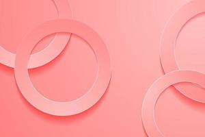 Modern light red backgrounds. 3d circle papercut layer background. vector