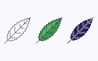 Leaf illustration icon vector