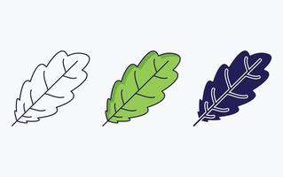 Leaf illustration icon vector