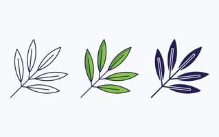 Leaf illustration icon vector