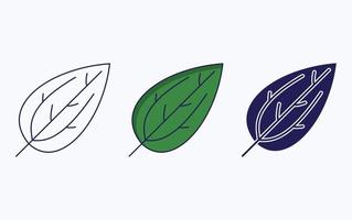 Leaf illustration icon vector