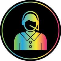 Call Center Agent Vector Icon Design