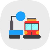 Train Stop Vector Icon Design